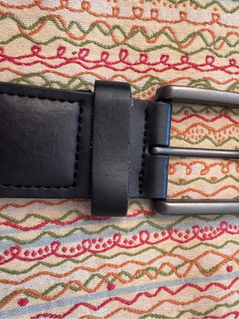 Mens Black Braided Elastic Stretch Belt L 38-40 Dominican Republic possibly Izod